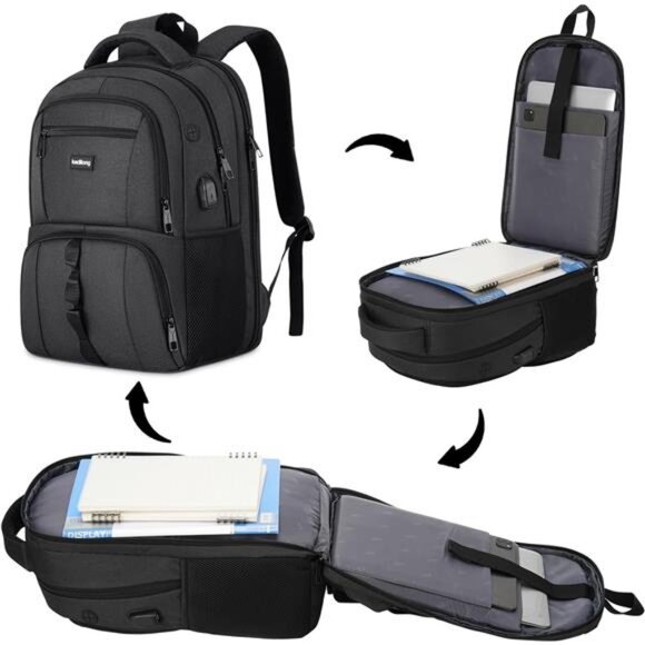 College School Backpack for‎ Teens, 15.6” Anti-Theft Laptop Bag with USB Port - Picture 2 of 7